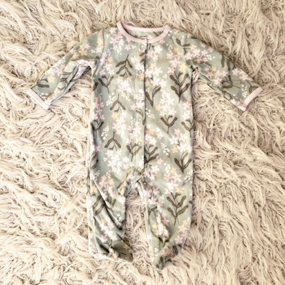 Carters 6 months fleece snap footie
